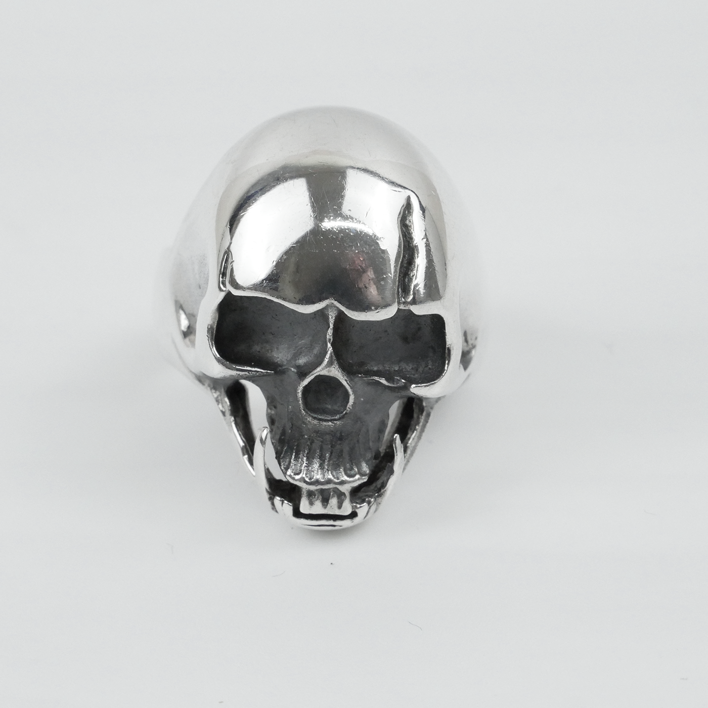 Silver "Tusked Skull" Gents Ring