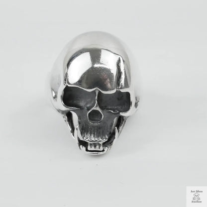 Silver Bold "Tusked Skull" Gents Ring Just Silver Jewellery