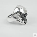 Silver Bold "Tusked Skull" Gents Ring Just Silver Jewellery