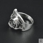 Silver Bold "Grim Reaper" Gents Ring Just Silver Jewellery