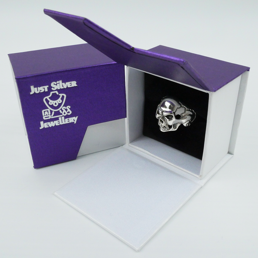 Silver "Boney Skull" Gents Ring