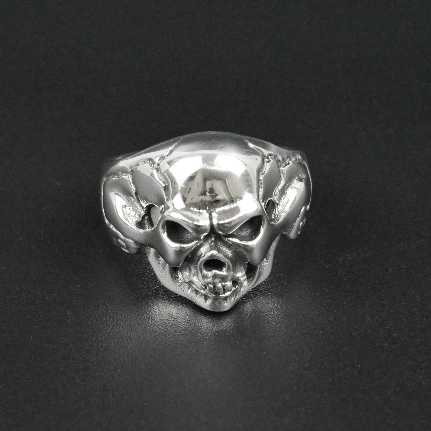 Silver "Boney Skull" Gents Ring