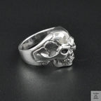 Silver Bold "Boney Skull" Gents Ring Just Silver Jewellery