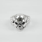 Silver Bold "Boney Skull" Gents Ring Just Silver Jewellery