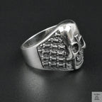 Silver Bold "Aztec Skull" Gents Ring Just Silver Jewellery
