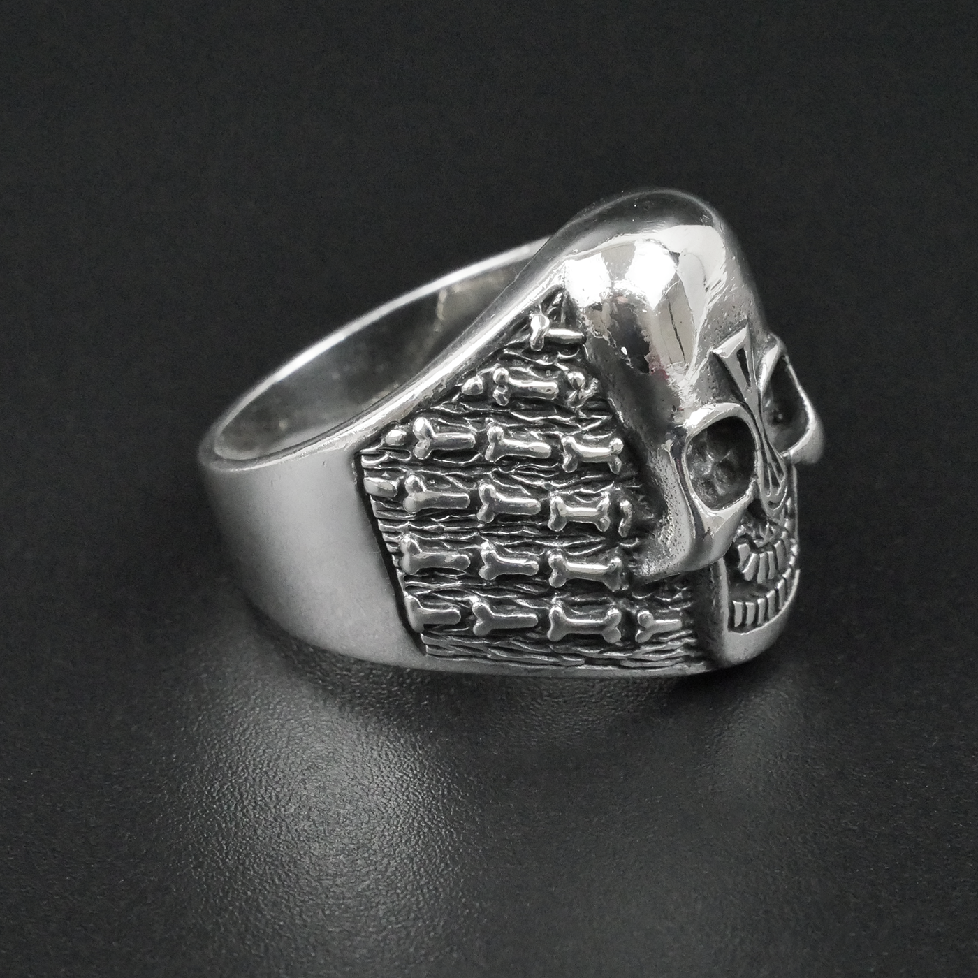 Silver "Aztec Skull" Gents Ring