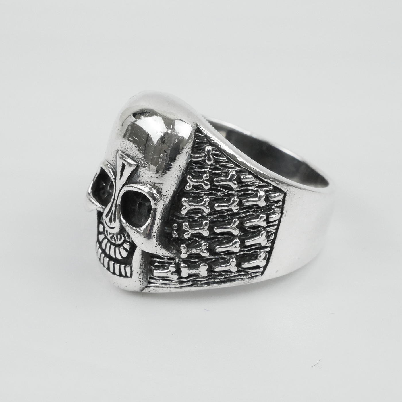 Silver "Aztec Skull" Gents Ring