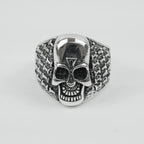 Silver Bold "Aztec Skull" Gents Ring Just Silver Jewellery