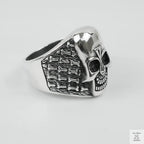 Silver Bold "Aztec Skull" Gents Ring Just Silver Jewellery
