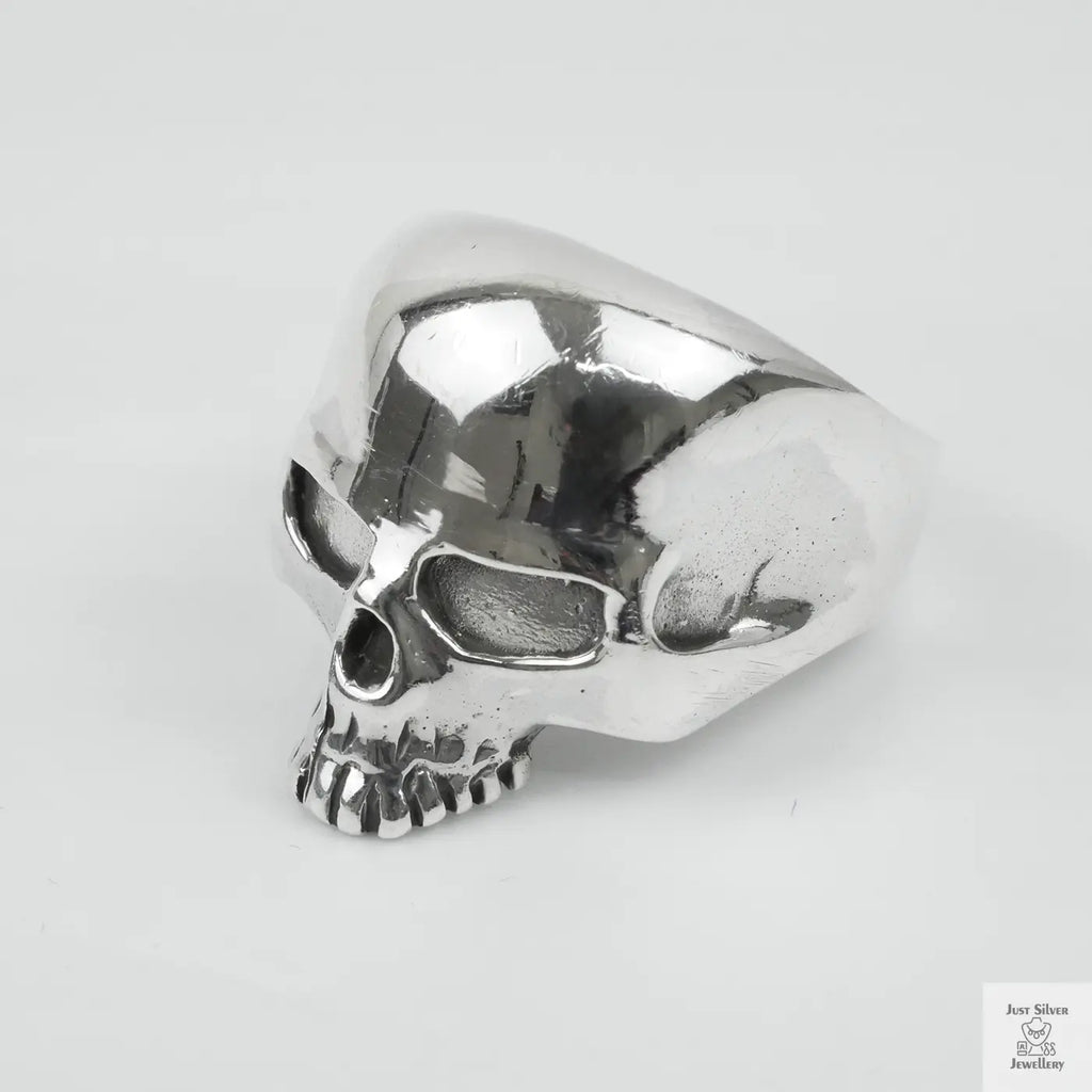 Silver Bold "Skull Head" Gents Ring Just Silver Jewellery