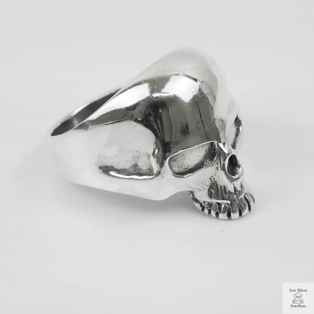 Silver Bold "Skull Head" Gents Ring Just Silver Jewellery