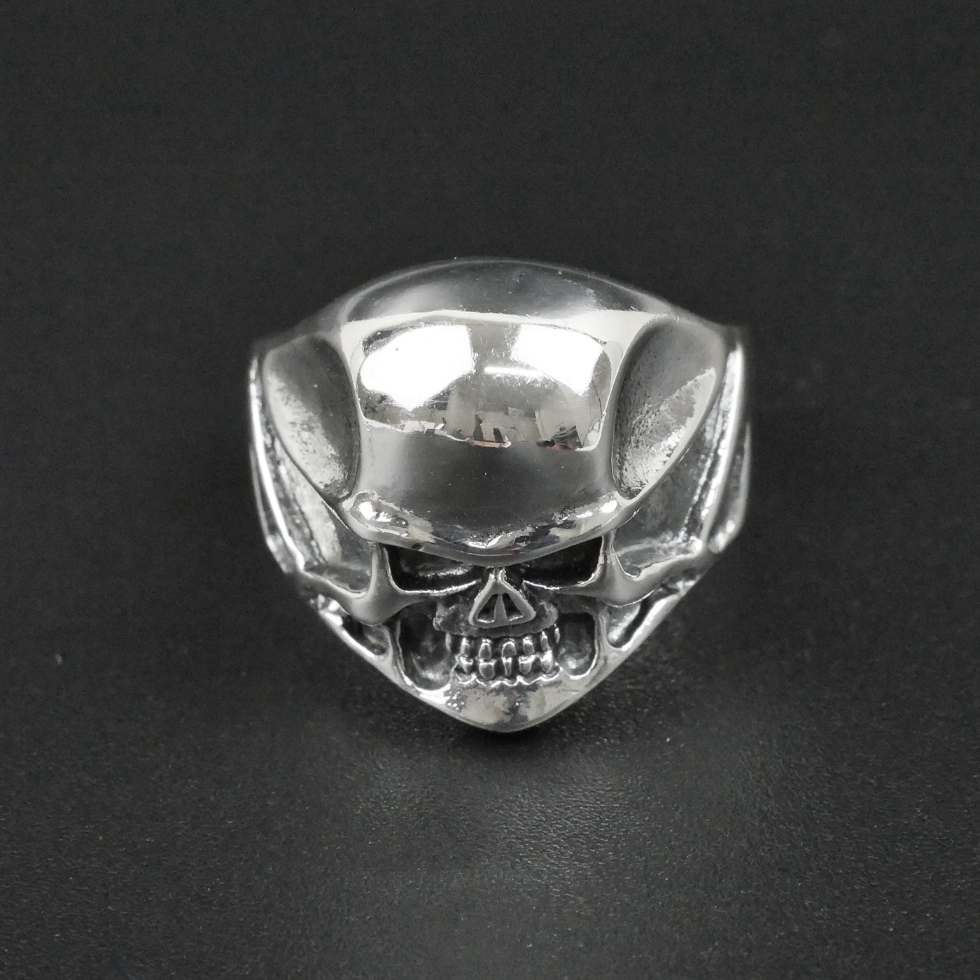 Silver "Small Face Skull" Gents Ring