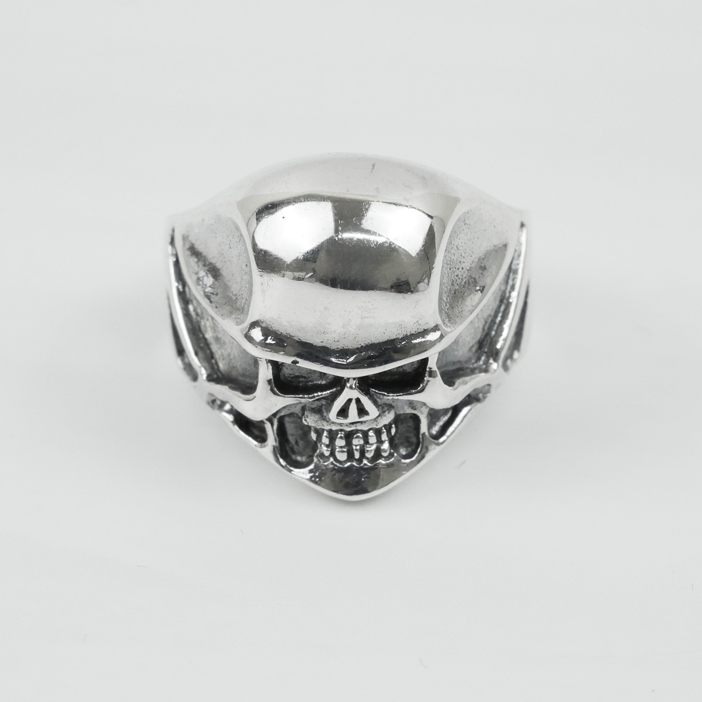 Silver "Small Face Skull" Gents Ring