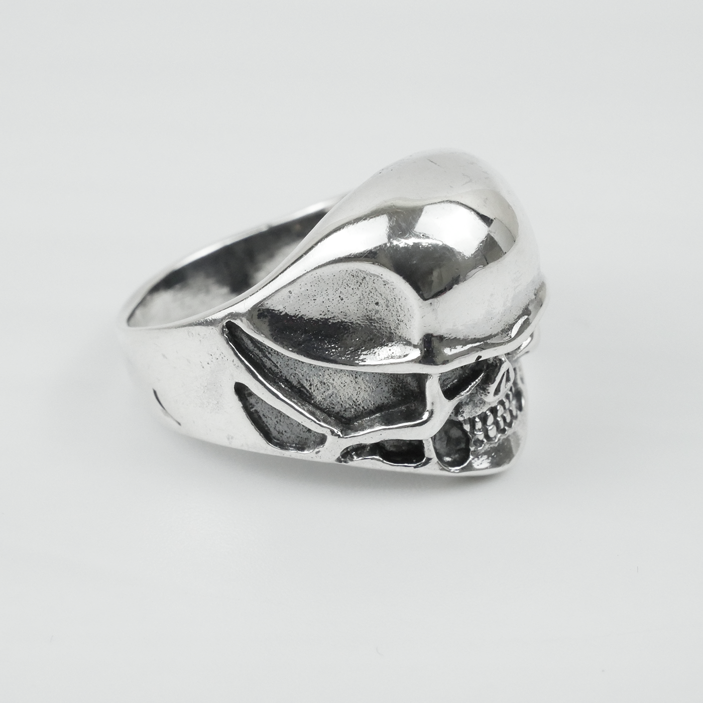 Silver "Small Face Skull" Gents Ring