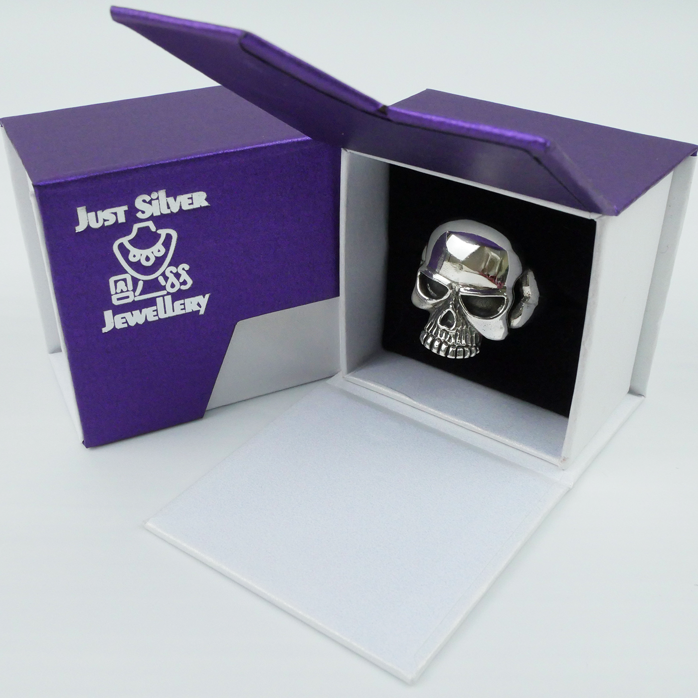 Silver "Skull Face" Gents Ring