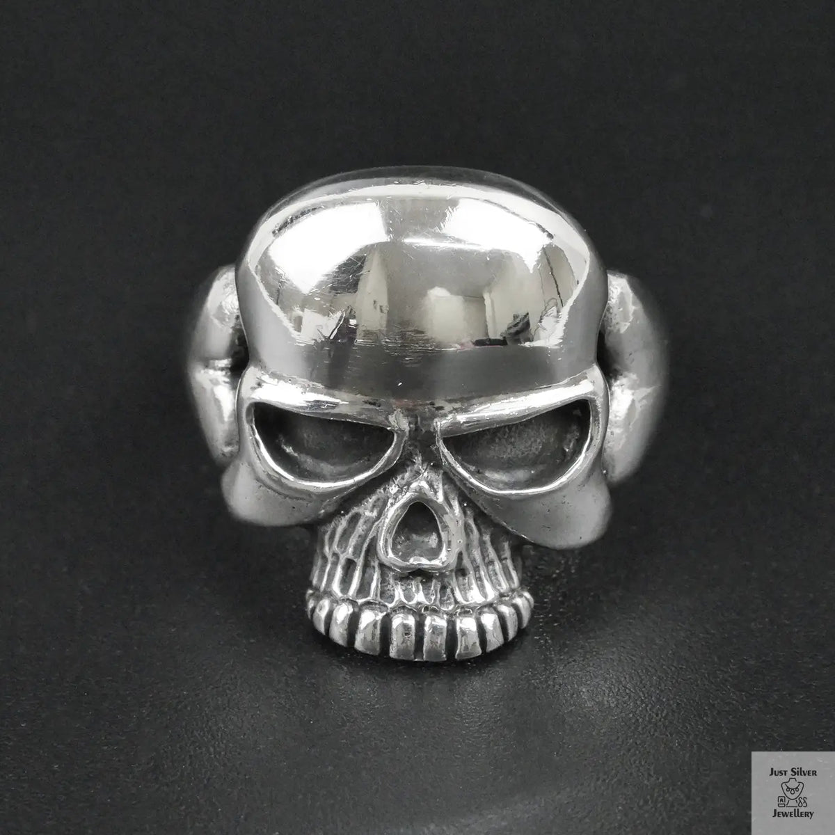 Silver Bold "Skull Face" Gents Ring Just Silver Jewellery