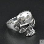 Silver Bold "Skull Face" Gents Ring Just Silver Jewellery