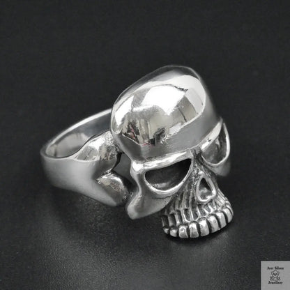 Silver Bold "Skull Face" Gents Ring Just Silver Jewellery