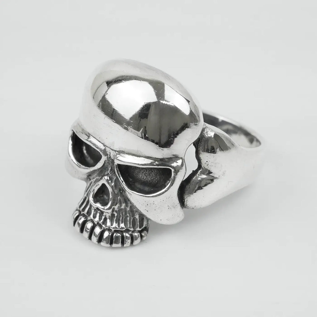 Silver Bold "Skull Face" Gents Ring Just Silver Jewellery