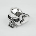 Silver Bold "Skull Face" Gents Ring Just Silver Jewellery