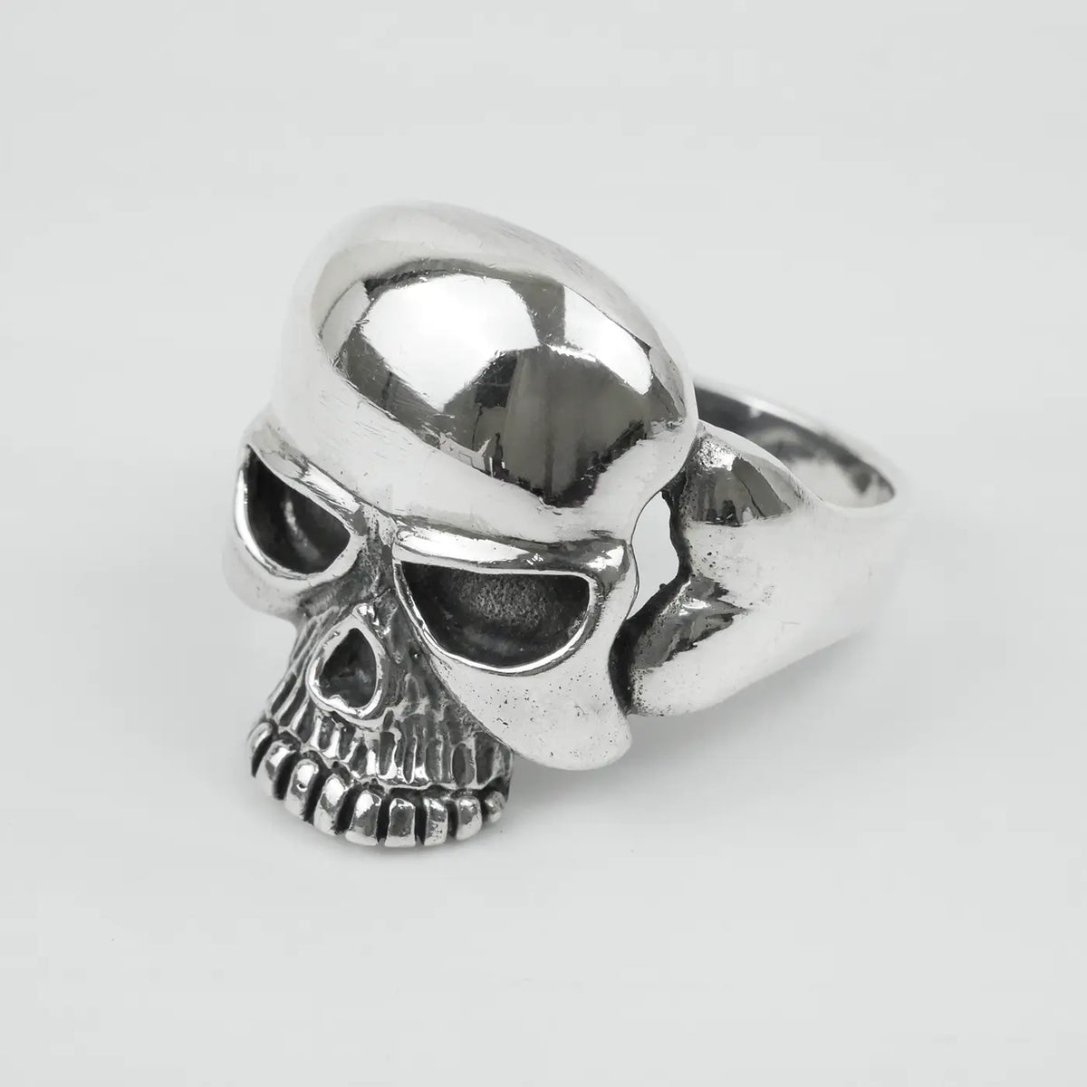 Silver Bold "Skull Face" Gents Ring Just Silver Jewellery