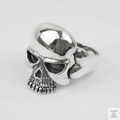 Silver Bold "Skull Face" Gents Ring Just Silver Jewellery