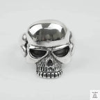 Silver Bold "Skull Face" Gents Ring Just Silver Jewellery