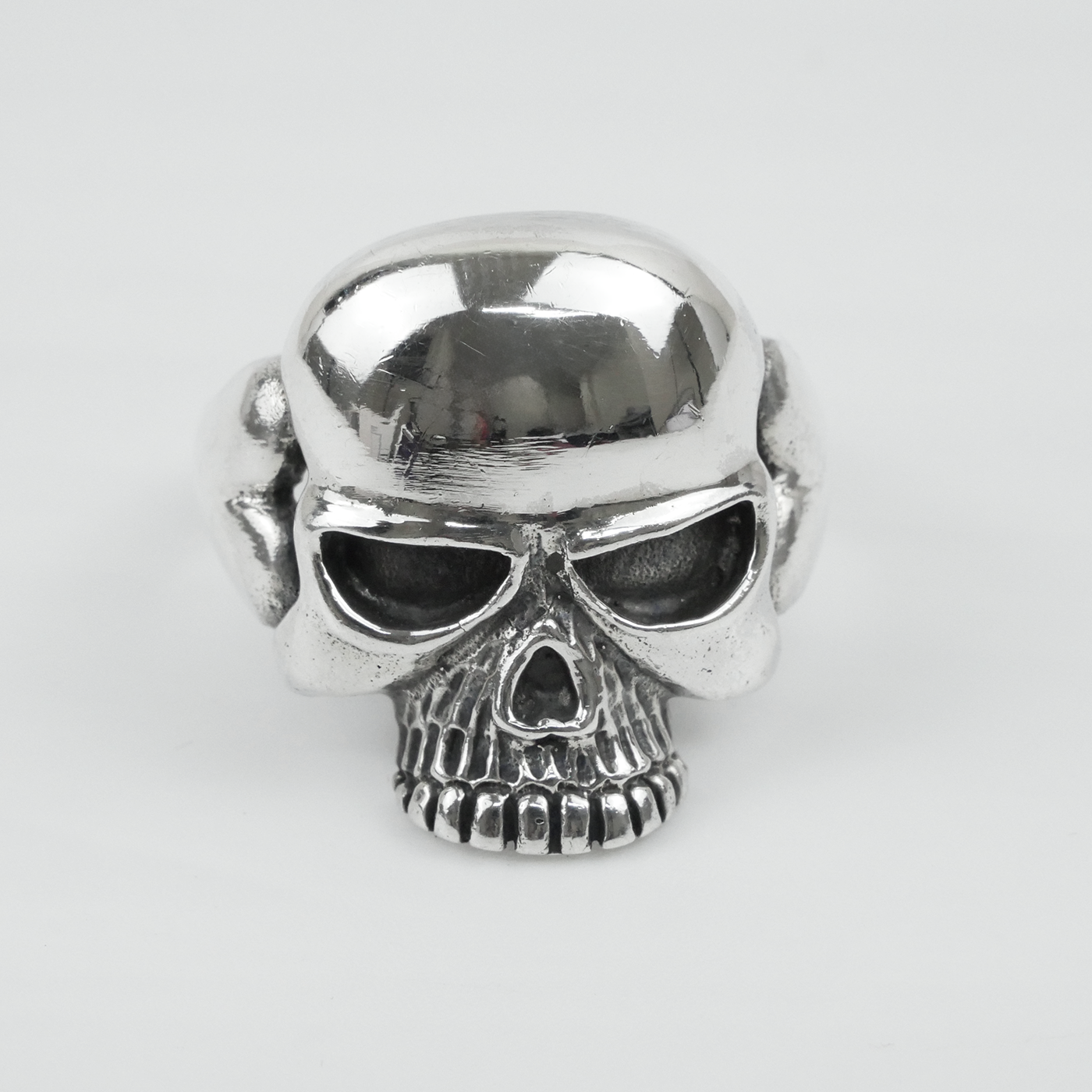 Silver "Skull Face" Gents Ring