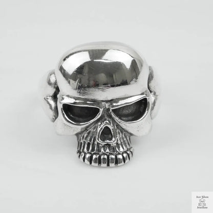 Silver Bold "Skull Face" Gents Ring Just Silver Jewellery