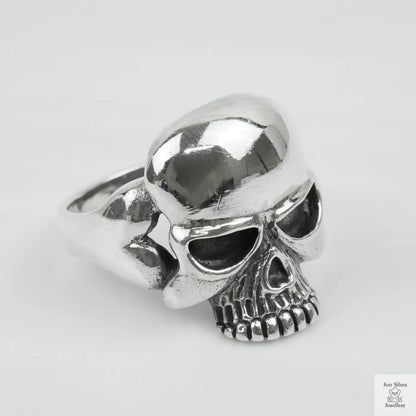 Silver Bold "Skull Face" Gents Ring Just Silver Jewellery