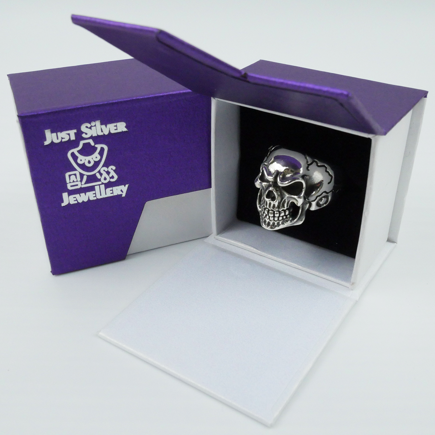 Silver "Face Skull" Gents Ring