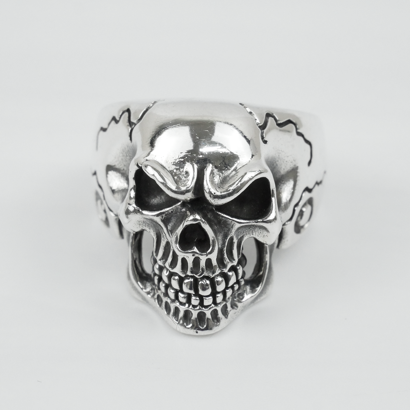 Silver "Face Skull" Gents Ring