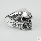Silver Bold "Face Skull" Gents Ring Just Silver Jewellery