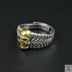 Silver Bold "Brass Skull" Gents Ring Just Silver Jewellery