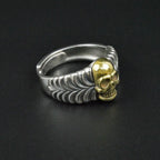 Silver Bold "Brass Skull" Gents Ring Just Silver Jewellery