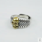 Silver Bold "Brass Skull" Gents Ring Just Silver Jewellery