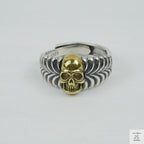 Silver Bold "Brass Skull" Gents Ring Just Silver Jewellery