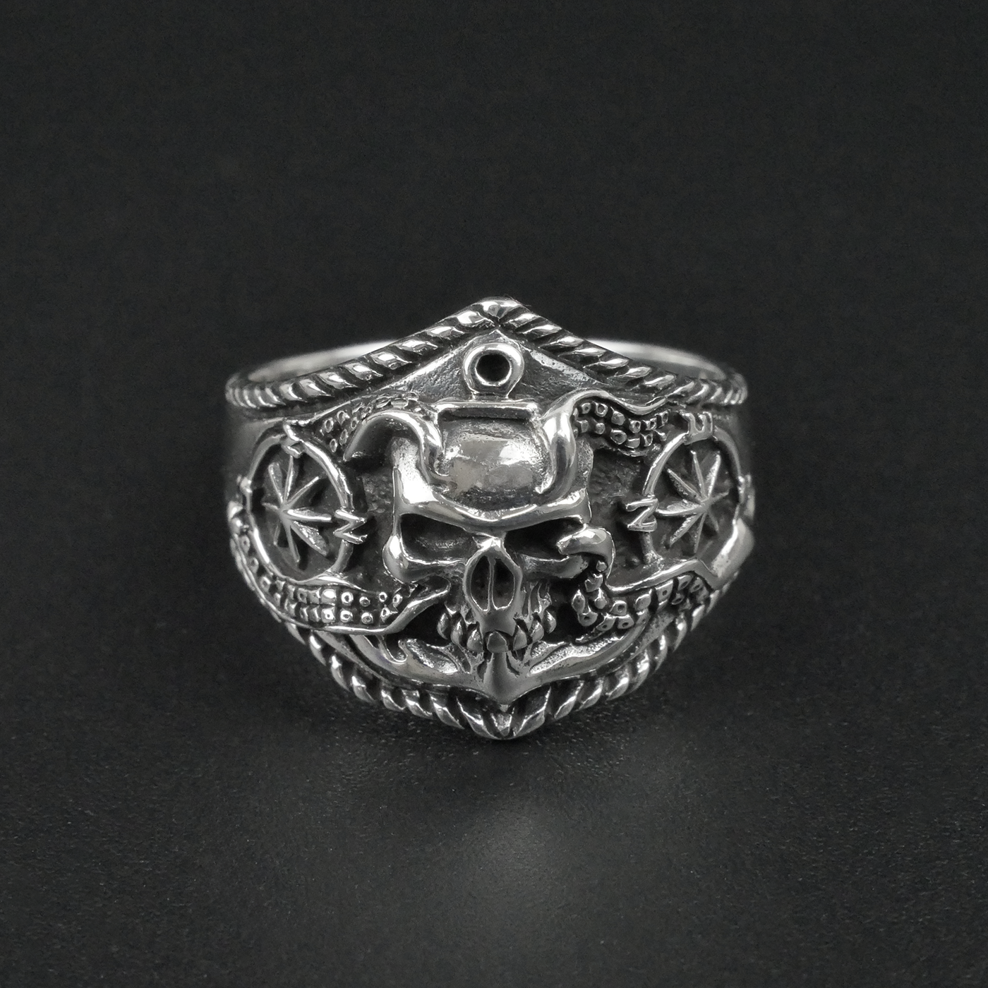 Silver "Skull & Anchor" Gents Ring