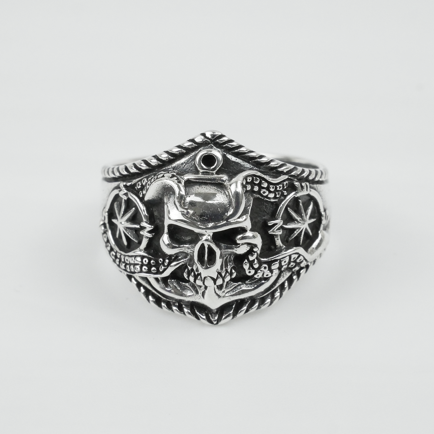 Silver "Skull & Anchor" Gents Ring