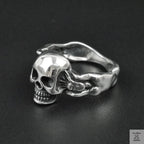 Silver Bold "Skull & Bone" Gents Ring Just Silver Jewellery