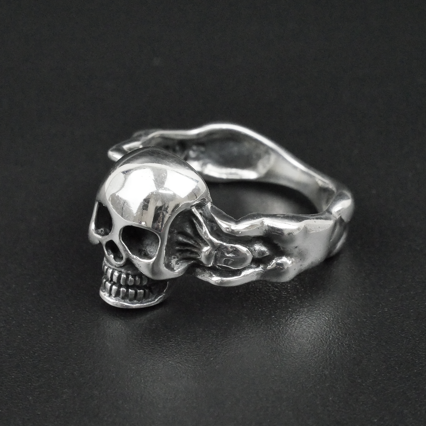 Silver "Skull & Bone" Gents Ring