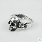 Silver Bold "Skull & Bone" Gents Ring Just Silver Jewellery