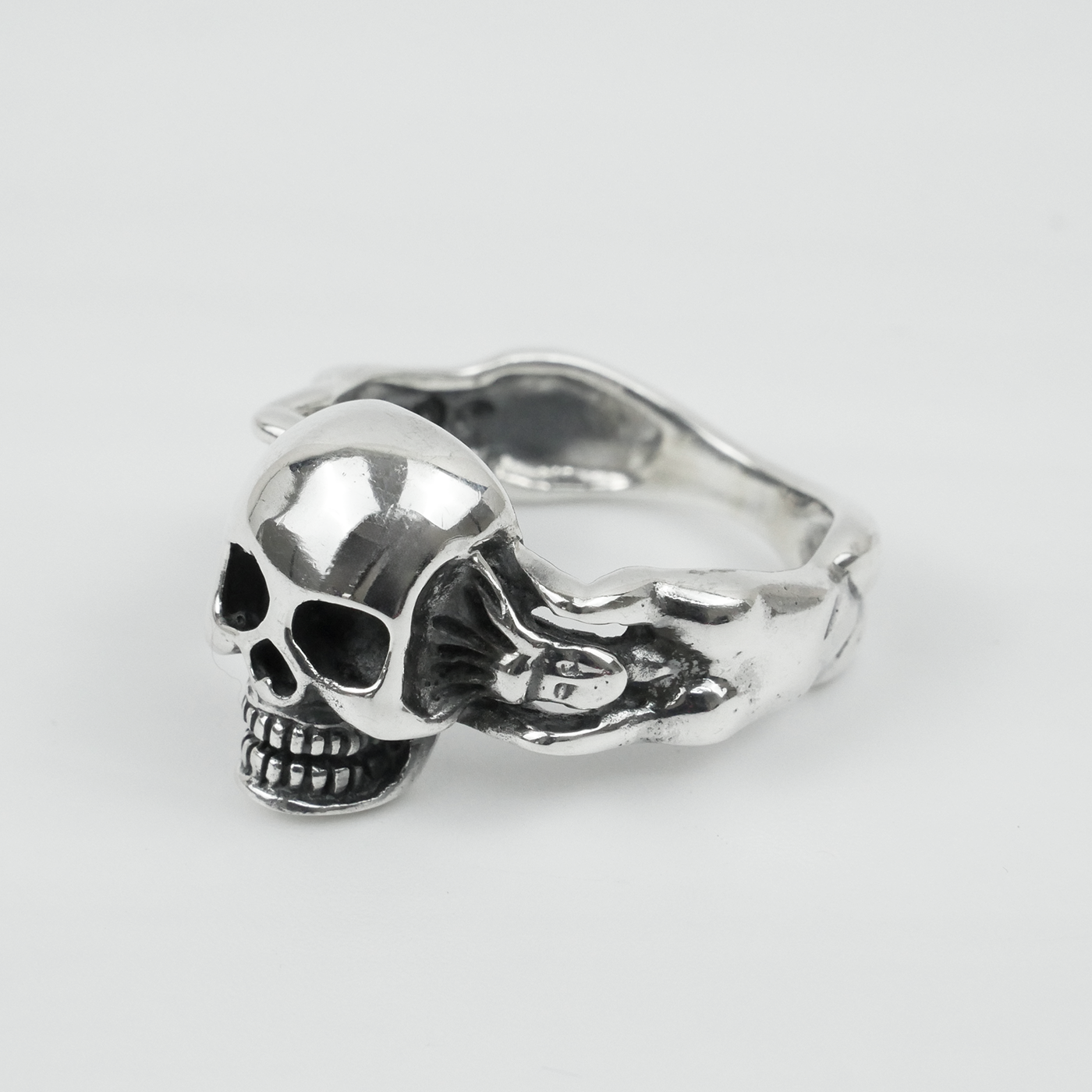 Silver "Skull & Bone" Gents Ring