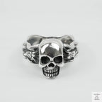 Silver Bold "Skull & Bone" Gents Ring Just Silver Jewellery