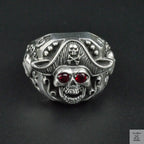 Silver Bold "Pirate Captain" Gents Ring Just Silver Jewellery