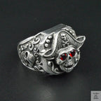Silver Bold "Pirate Captain" Gents Ring Just Silver Jewellery