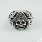 Silver Bold "Pirate Captain" Gents Ring Just Silver Jewellery