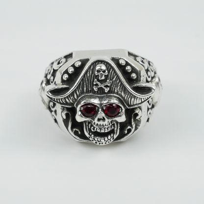 Silver Bold "Pirate Captain" Gents Ring Just Silver Jewellery