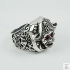 Silver Bold "Pirate Captain" Gents Ring Just Silver Jewellery
