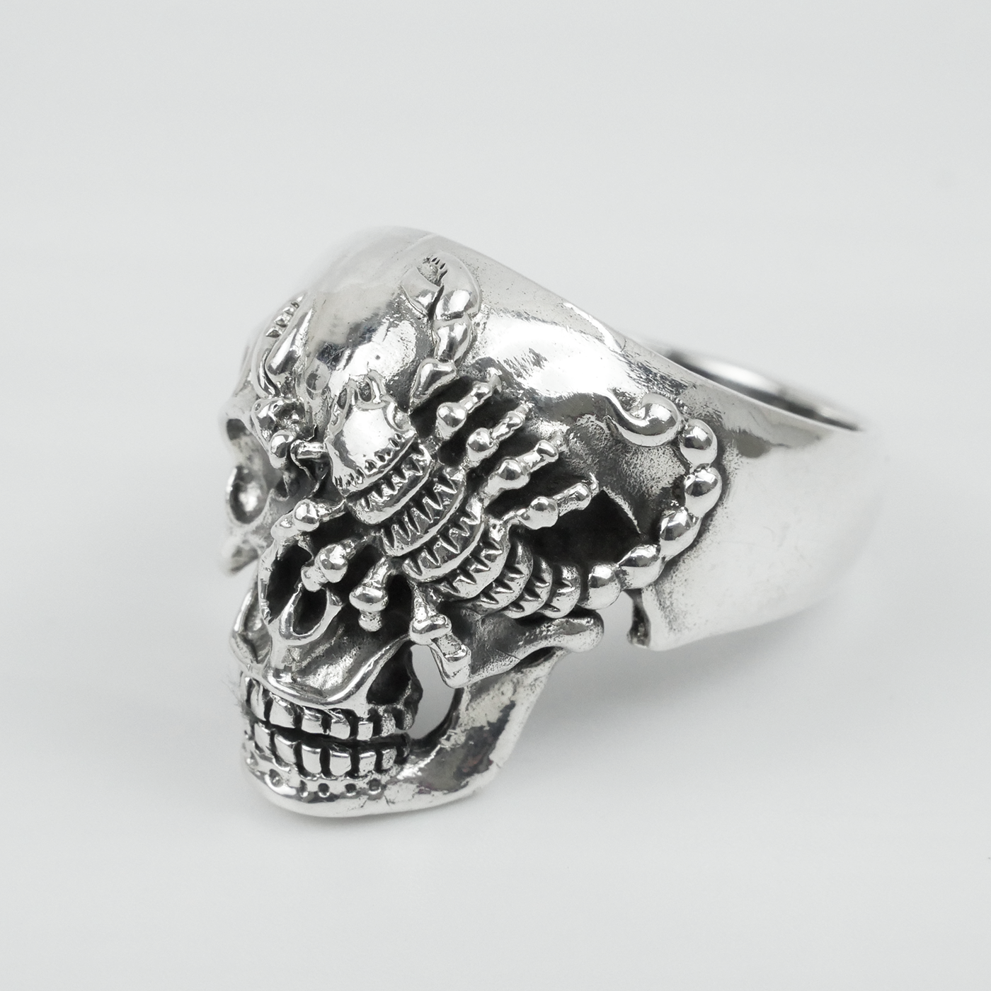Silver "Scorpion Skull" Gents Ring